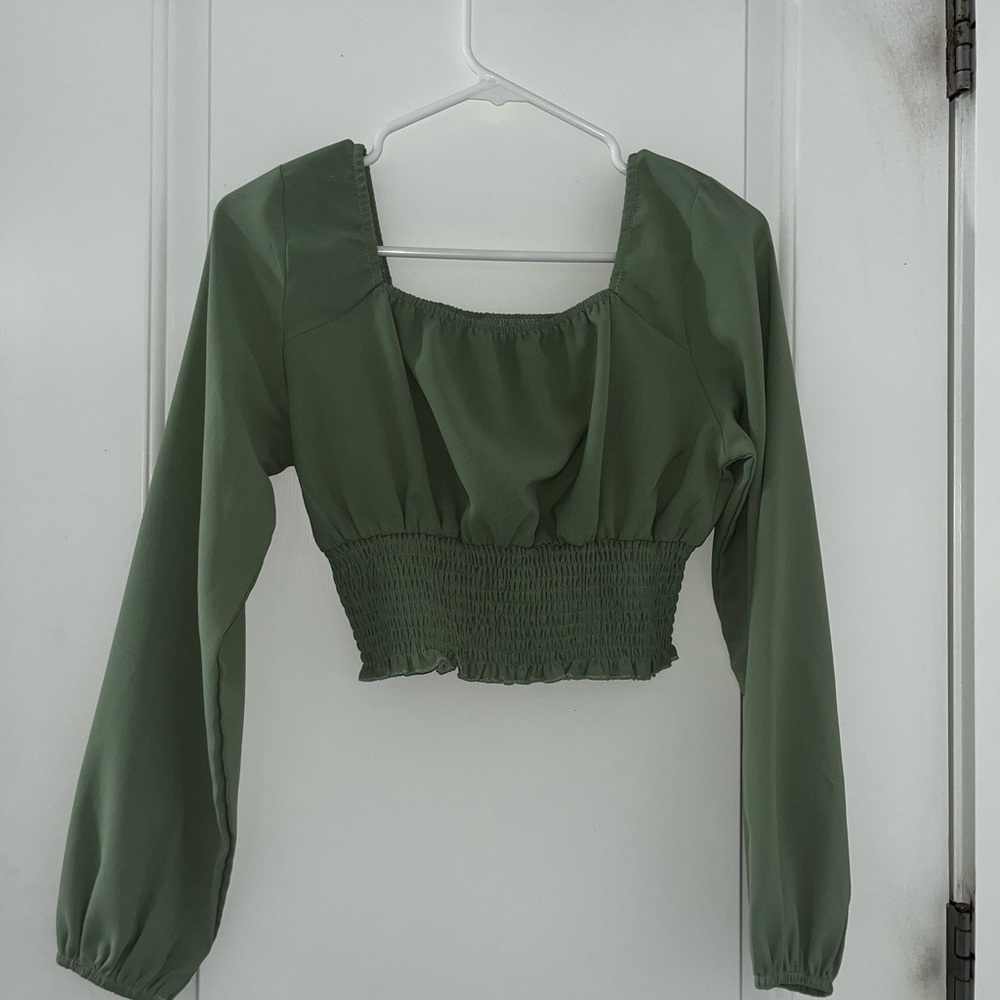 Pistacho Green top from shein. size m